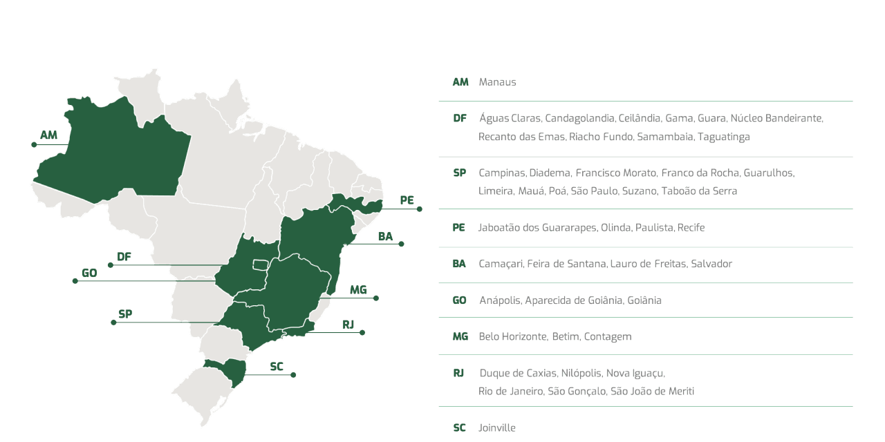 Mapa de Cobertura Nacional I-Systems